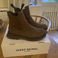 Joseph Siebel Brown Tan Leather Nubuck Waterproof Ankle Boots Size 40
