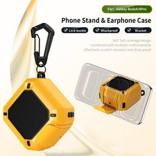 Carbon firber skin lock buckle Stand Earphone Case For Samsung Buds4 Pro / Buds4
