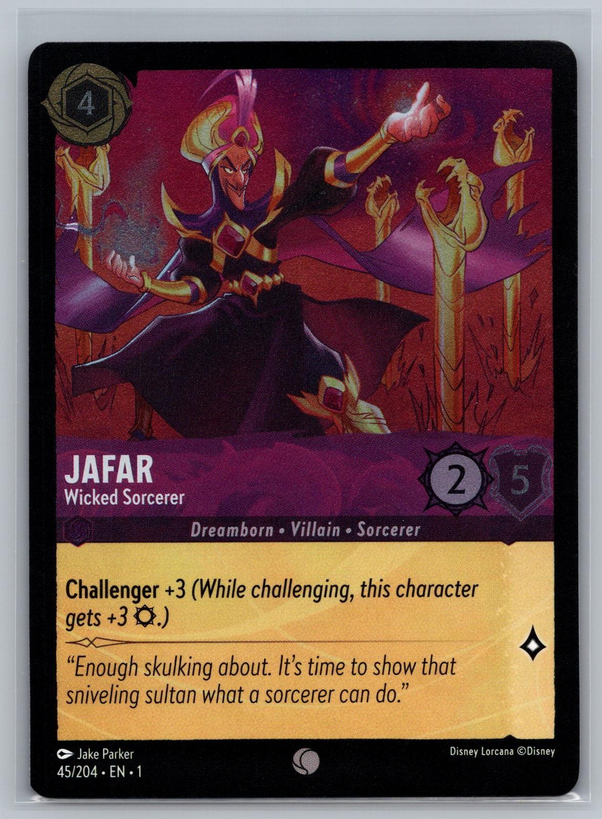 Jafar - Wicked Sorcerer 45/204 Common The First Chapter Lorcana Cold Foil NM