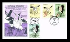 DR JIM STAMPS US COVER CRANES FDC CHINA JOINT ISSUE COMBO GAMM CACHET