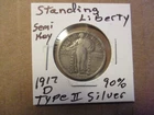 1917-D, Standing Liberty Quarter #109, Type Two, 90% SILVER!!
