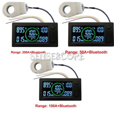 50A/100A/200A/400A Bluetooth Voltage Current Power Energy Meter Coulomb Counter