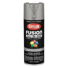 Krylon K02726007 Rust Preventative Spray Paint, Vintage Gray, Gloss, Solvent,
