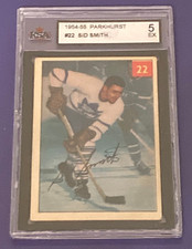1954 Parkhurst NHL #22 Sid Smith Toronto Maple Leafs KSA 5 EX