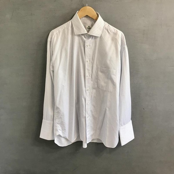 Men Luigi Borrelli Shirt White Cotton 44 / XXL /