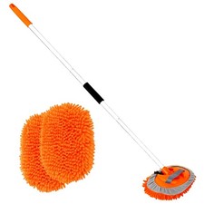 Chenille Scratch Free Microfiber Car Wash Brush Long Aluminum Pole 62 Inch