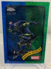 2025 Topps Chrome Marvel GREEN GOBLIN Green Blue Shimmer Refractor 90/199 #161