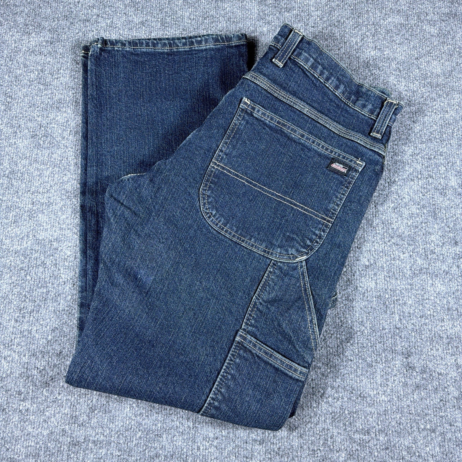 Mens 32x32 Loose Fit Carpenter Work Denim