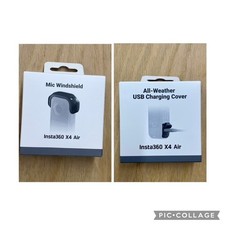 NEW Sealed Insta360 X4 Air All Weather USB Charging Cover  Mic Windshield