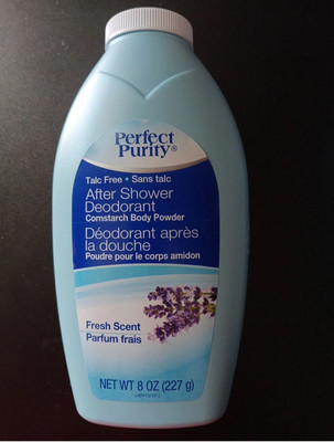  Perfect Purity After Shower Talc Free Deodorant Cornstarch Body Powder Exp28 