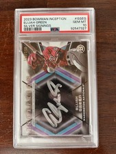 Elijah Green 2023 Bowman Inception Silver Signings Auto /100 PSA 10 Gem Mint