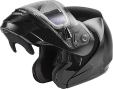 Gmax MD-04 Modular Snow Helmet Gloss Black Electric Shield Size 3XL