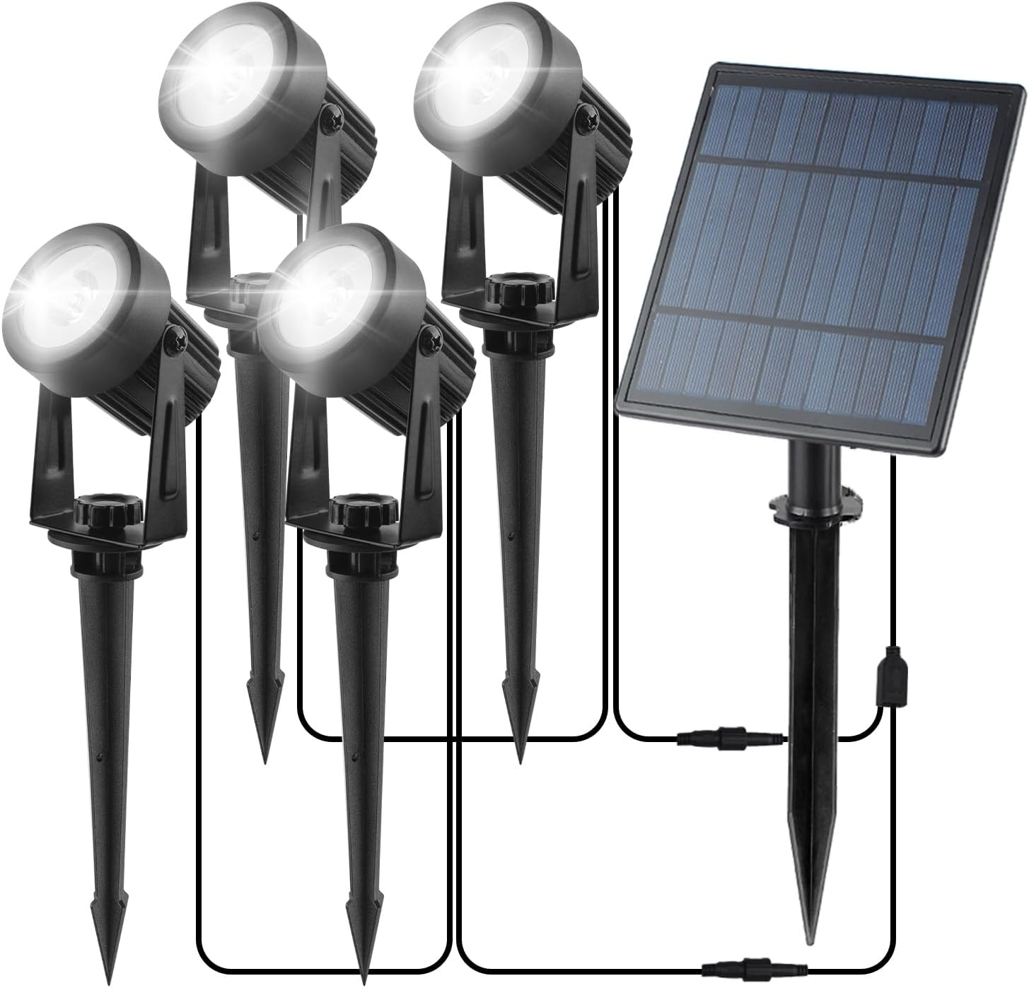 Sistema Faretti Solari IP65: Illuminazione LED Alta Resa per Sicurezza Esterna