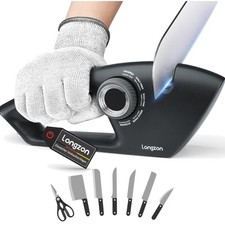 Einfache Handhabung – 5-in-1 Messerschärfer für Stahl- und Wellenschliffmesser