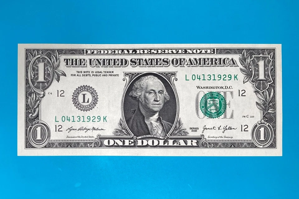 April 13, 1929 (L 04131929 K) BIRTHDAY ANNIVERSARY $1 One Dollar Bill *UNC* - Image 2 of 4