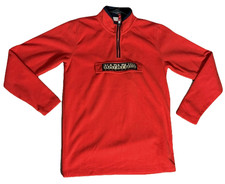 Napapijri Geographic Fleece Jacket Youth XL 16 / 170 Red 1/4 Zip Anorak Pullover