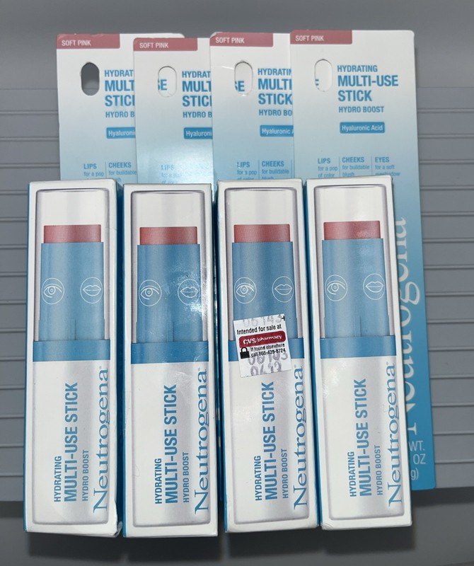 NEUTROGENA (Lot of 4) Hydro Boost Soft Pink Hydrating Multi-Use Stick FREE SHIP!