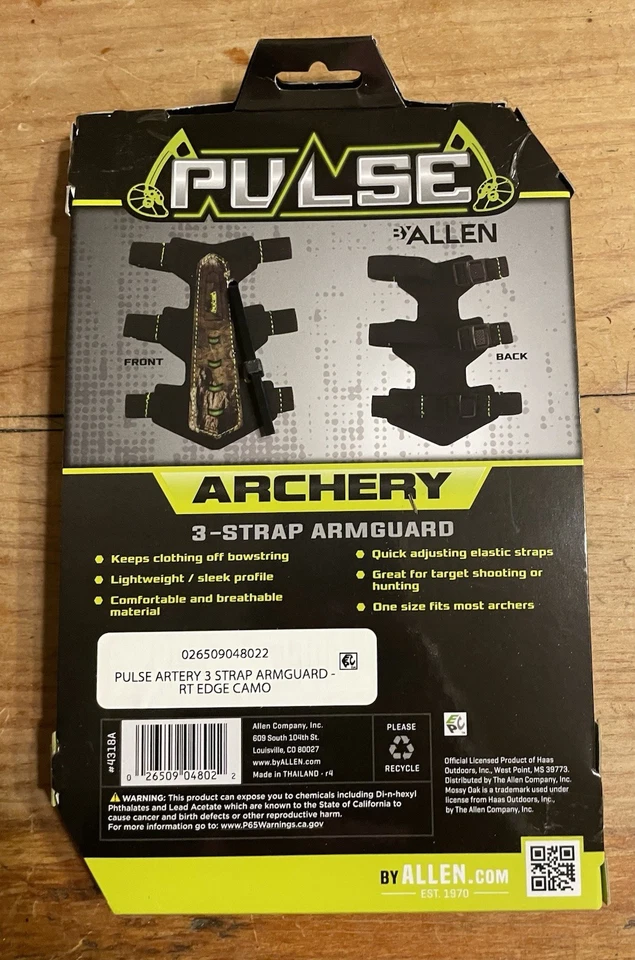 Allen Pulse 3-Strap Arm Guard - Image 2 of 2