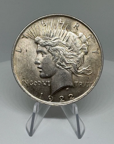 1922 Peace Silver Dollar $1 XF-AU Details Nice Luster Original 90% Silver Coin