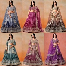Indian Style Faux Georgette Lehenga Choli With Dupatta For Wedding Wear