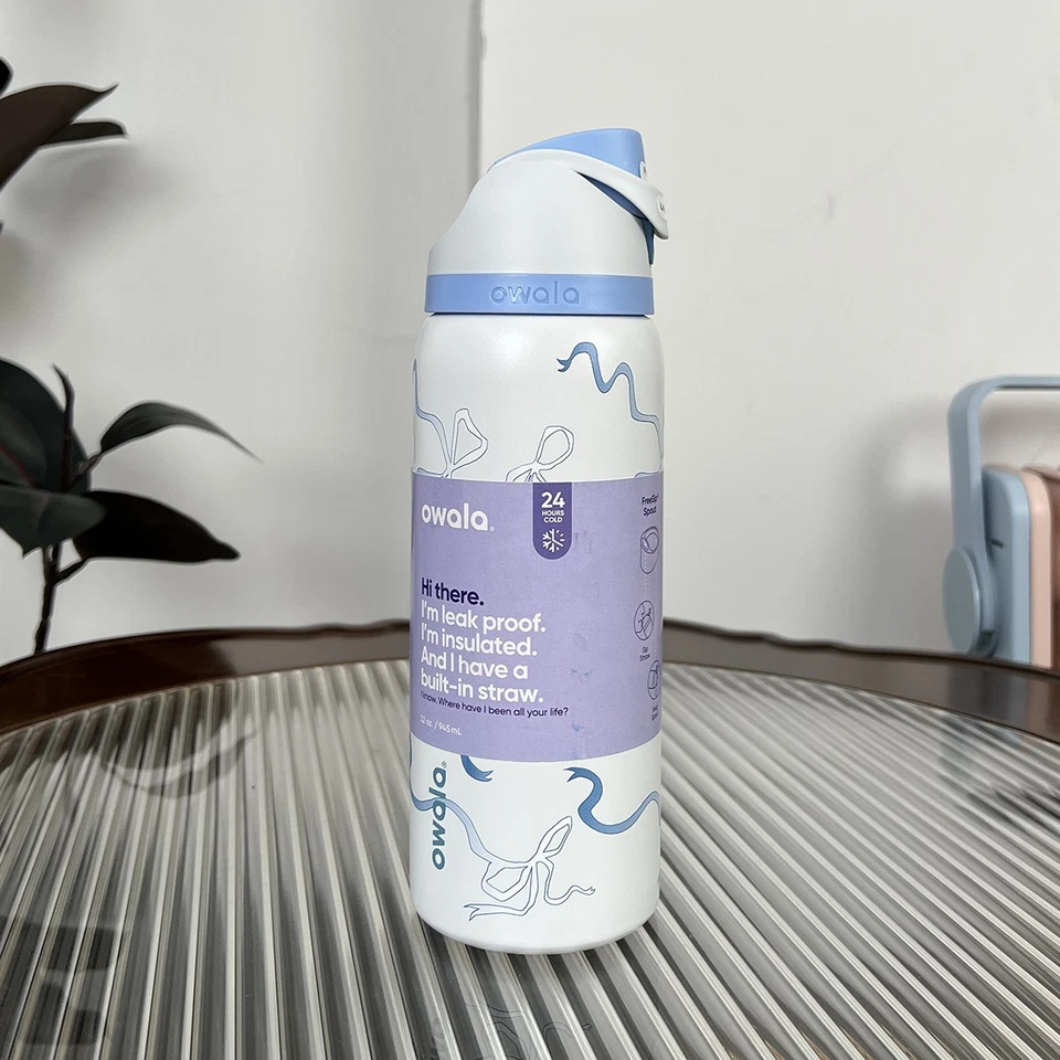 owala 32 унций соломенной воды бутылка слой пятна стали термальная кружка sport. - Изображение 2 из 4