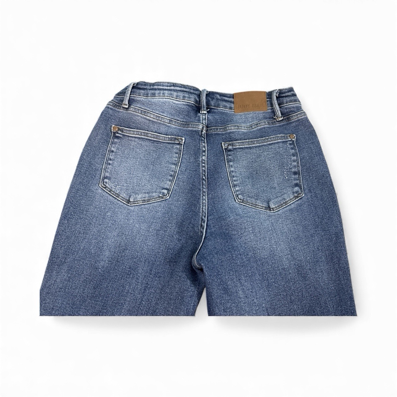 Judy Blue Women's 9/29 Distressed Fray Ankle Straight Jeans Style J888736