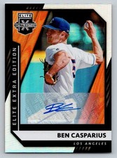 Ben Casparius 2021 Panini Elite Extra Edition Auto Los Angeles Dodgers #162