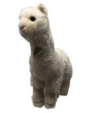 Aurora Miyoni White Alpaca Plush 11  Realistic Stuffed Animal Llama Toy May 2018