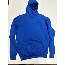 Port Company Stay Groovy Blue Hoodie Youth XL Core Fleece Graphic Sweatshirt