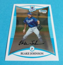 Blake Johnson RC 2008 Bowman Chrome Prospects 1st #BCP49 Kansas City Royals 