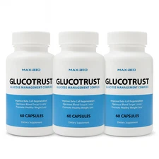 3 pack GlucoTrust Blood Sugar Support Supplement –Glucose Control – 180 Capsules