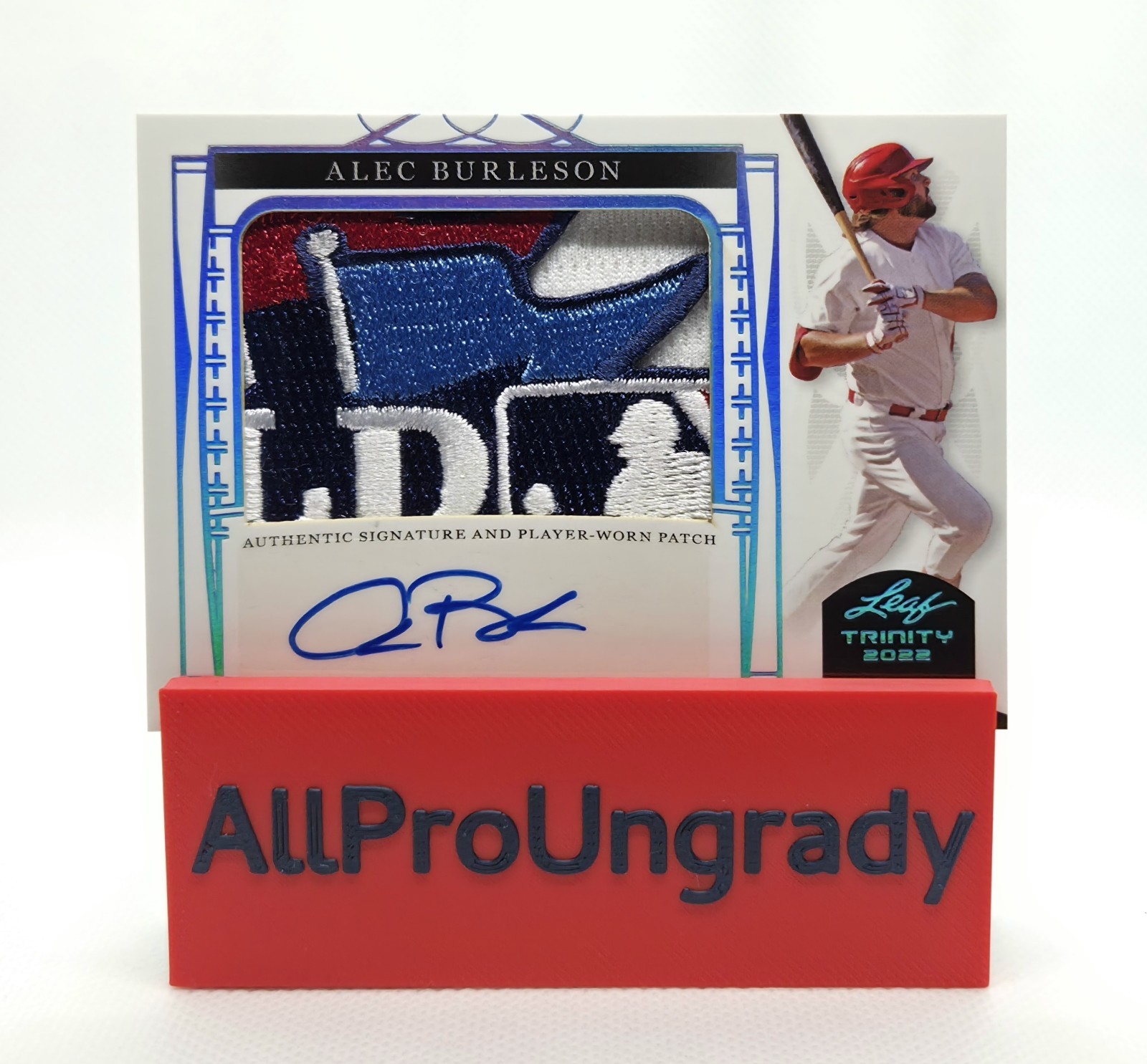 2022 Leaf Trinity Alec Burleson Platinum Spectrum /25 Logoman WS (AU, MEM) view 3