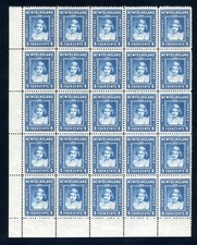 NEWFOUNDLAND Scott 256 - NH BLK of 25 4¢ Princess Elizabeth Re-Issued Def (.016)