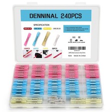 240-Piece Marine-Grade Waterproof Heat Shrink Butt Connectors Kit, Crimp Term...