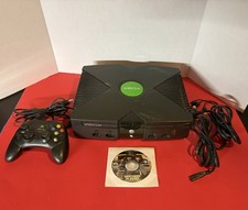 Xbox Original Console Bundle Controller AV And Power Cables Cleaned Tested Works