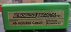 REDDING Titanium Carbide 45 Colt 454 Casul Three Die Set 88191 (57)