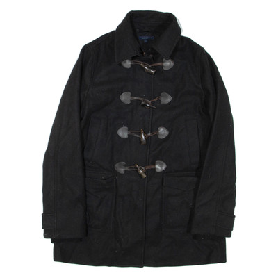 TOMMY HILFIGER Damen Dufflecoat Schwarz Wollmischung Größe L