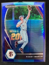 2021 Panini Prizm Draft Picks Blue & Carolina Hyper Robby Martin Jr #PDP198