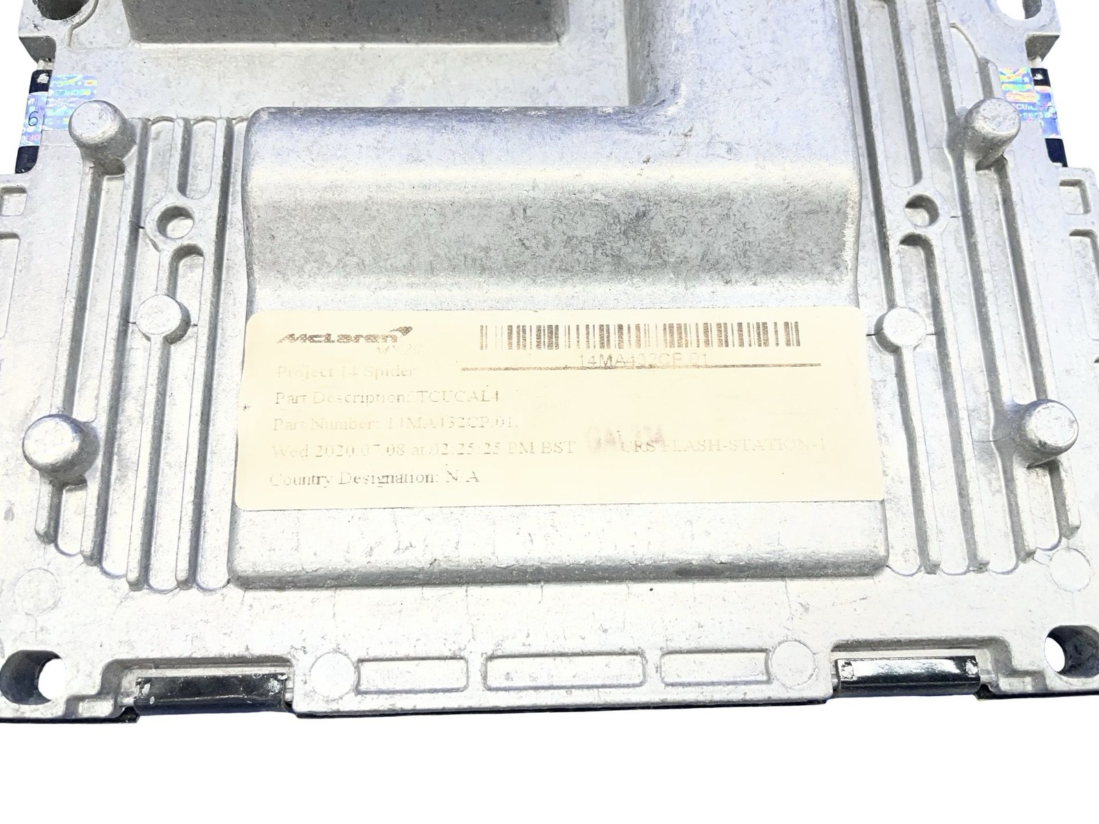 2018-2023 MCLAREN 720S RWD 4.0L TRANSMISSION TCU CONTROL MODULE UNIT 14m1084CP