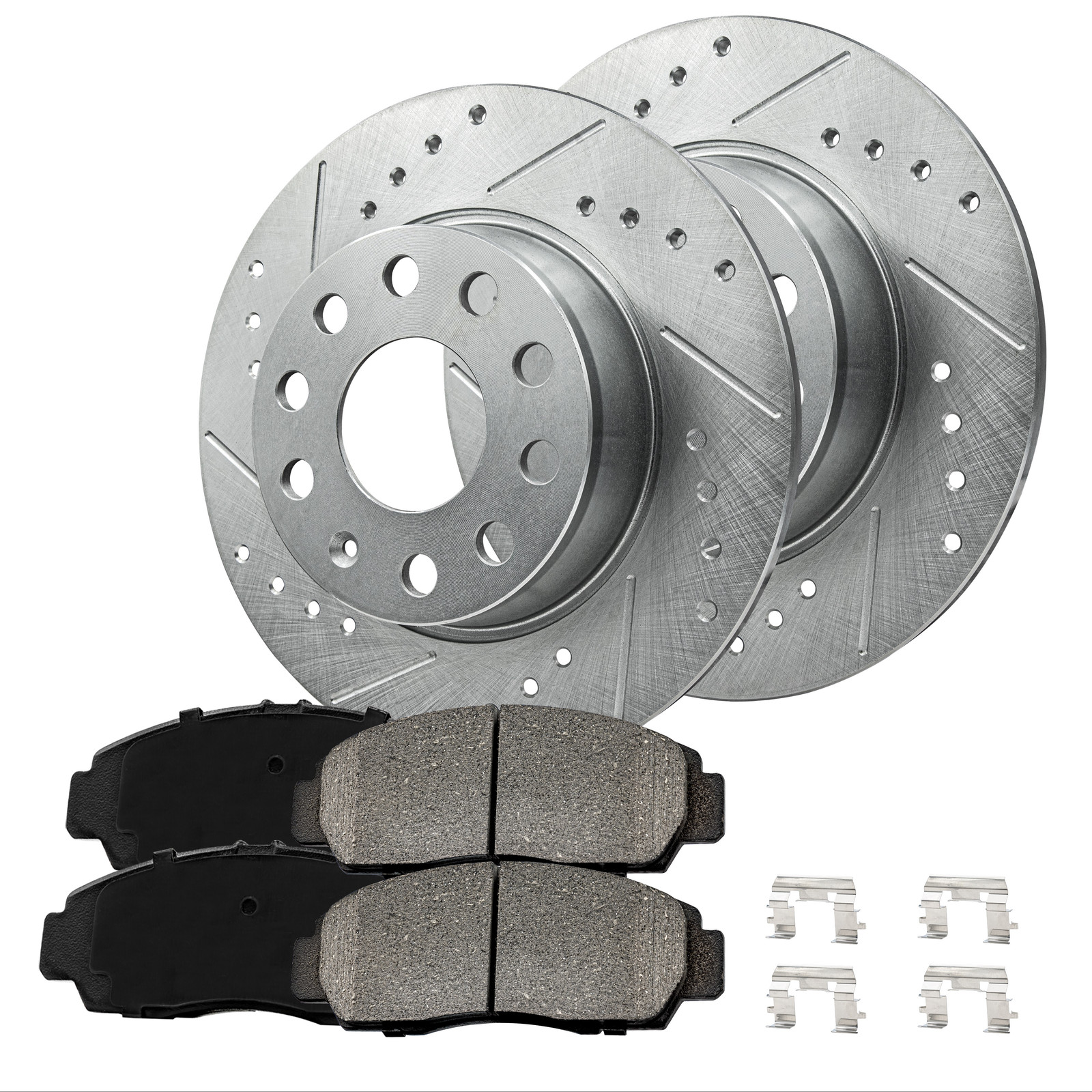 Rear Brake Kit Rotors + Ceramic Pads for Volkswagen Golf 2010-2010