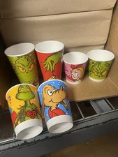 McDonald's Grinch Cups Lot McCafe UNUSED Lot Of 6