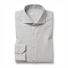Pure functional men's business shirt slim fit beige striped 4068 21742 263