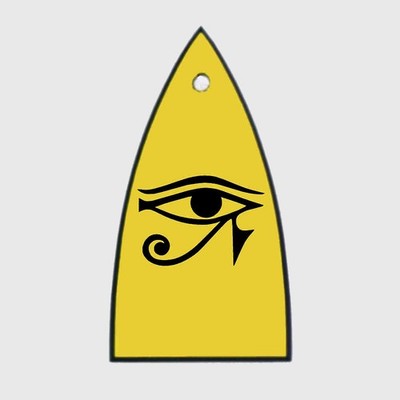 GUITAR TRUSS ROD COVER - Engrave Etched - ESP LTD - EYE OF HORUS Wadjet - YELLOW