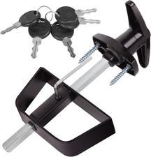 Shed Door Latch T-Handle Lock Kit with 5 Keys,Bteobfy 5-1/2" Stem Storage Barn