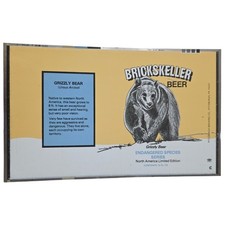 Brickskeller bière grizzly ours espèce menacée Amérique du Nord boîte plate déroulée