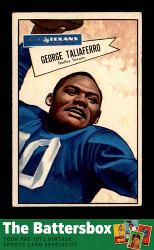 George Taliaferro #89 1952 Bowman Small card