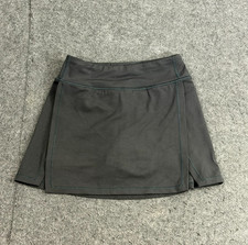 Athleta Girl Goal Getter Skort Medium 8/10 Black Pocket Lined Skirt Shorts Logo