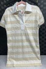 EVERLANE The Organic Cotton Polo Dress XXS Short Sleeve Bone Striped NWT