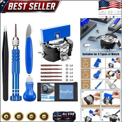 Versatile Watch Battery Replacement Kit: Complete Tools for All Major Brands