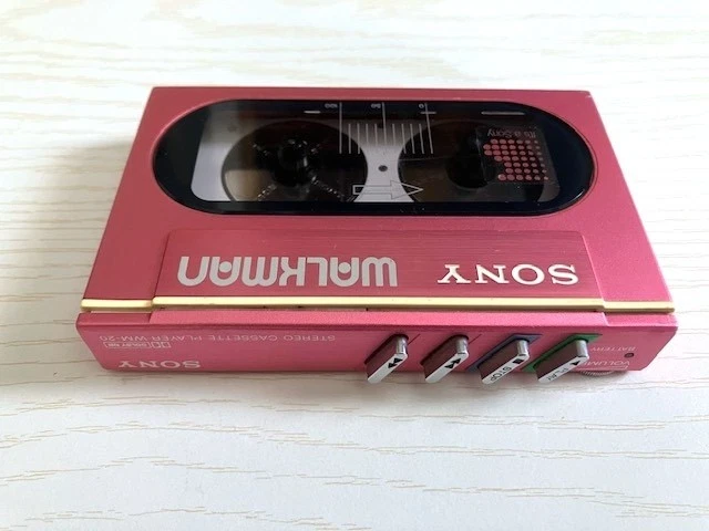 Sony Walkman WM-20 Pink Portable Cassette Player Vintage